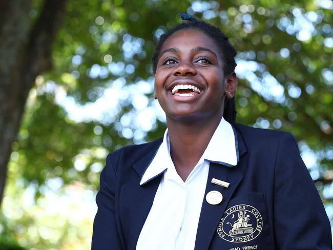 7/12/18: Onyinye (Onyi) Nwamadi who is the first indigenous Head girl of Pymble Ladies college. She took the initiative to move to Sydney and apply for scholarships herself and has been boarding at the school since year 7. Own Fede/The Australian.