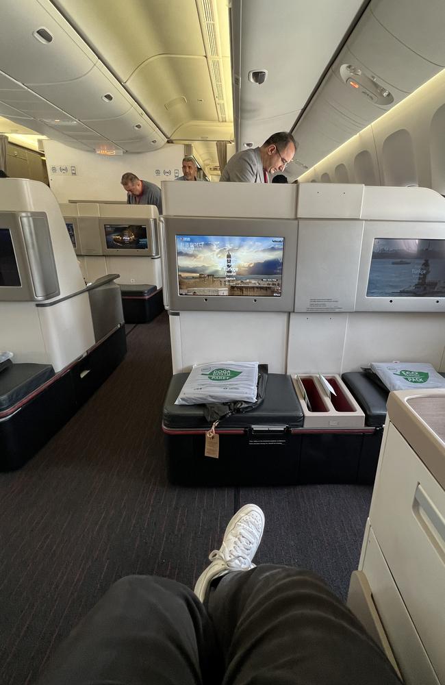 Having this much leg room on a plane seems extravagant. Picture: news.com.au