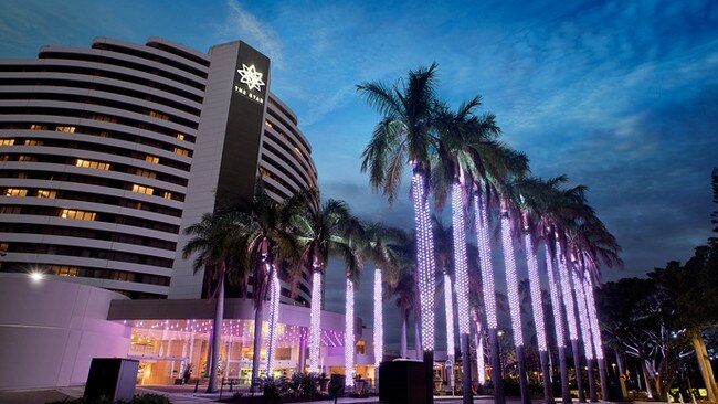 The Star casino Gold Coast at night.