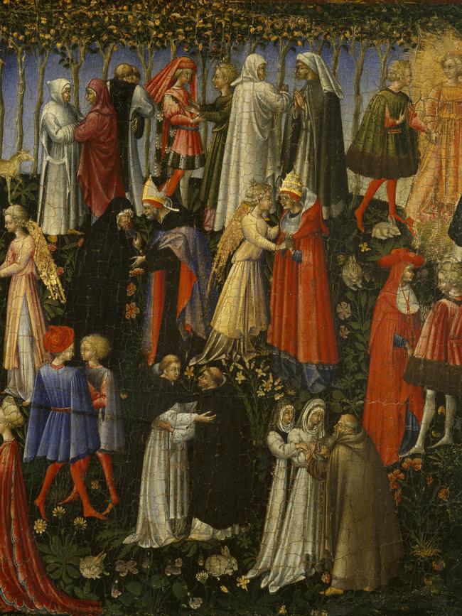 The Met show at QAGOMA: Giovanni di Paolo Paradise 1445 Tempera and gold on canvas.