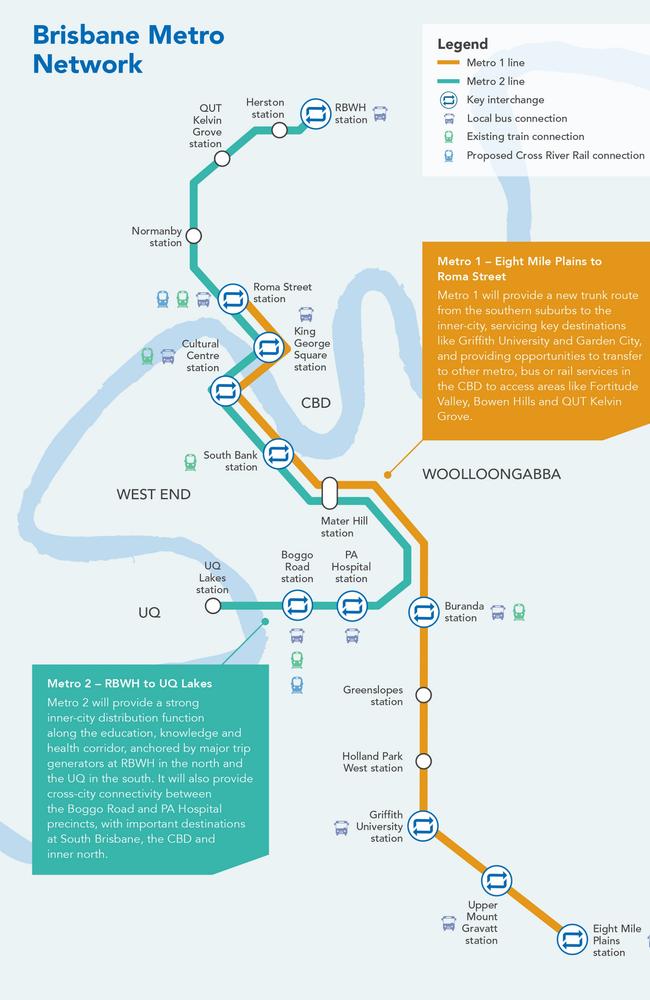 Brisbane metro map: Is the Brisbane Metro a train line or a busway ...