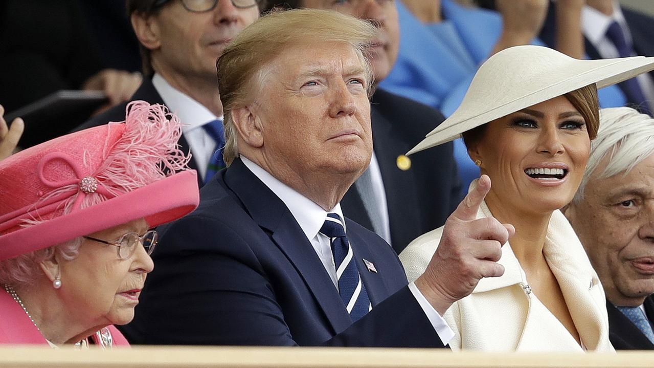 Queen Elizabeth II met with President Donald Trump and first lady Melania Trump earlier this month. Picture: AP