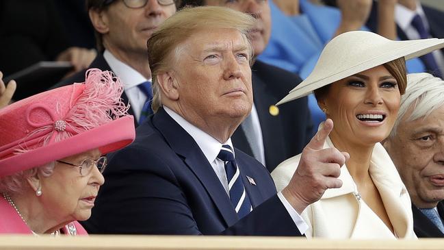 Queen Elizabeth II met with President Donald Trump and first lady Melania Trump earlier this month. Picture: AP