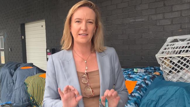 Southport councillor Brooke Patterson has put up a video post on her Facebook page about the homeless camping out in the CBD.