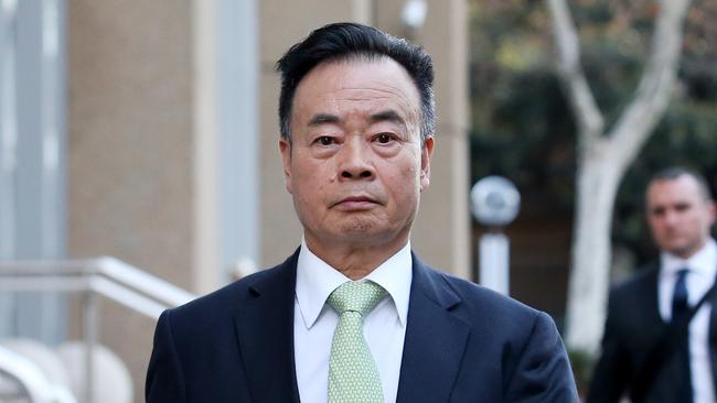 Chau Chak Wing leaving Federal Court in Sydney in June 2018. Picture: Hollie Adams