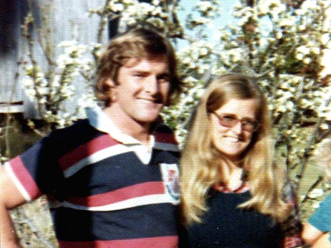 Lynette and Chris Dawson in 1974. Picture: Supplied