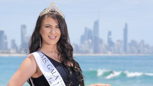 Pictured at Burleigh Heads 29 year old Ms Galaxy Australia finalist Mikayla Toplis of Robina. Picture: Mike Batterham