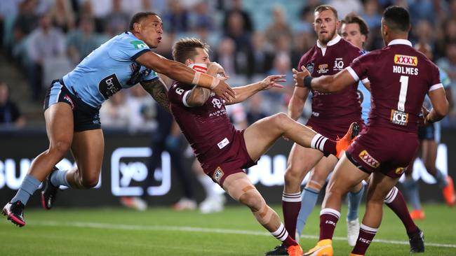 Cameron Munster suffered a nasty head knock during the State of Origin series last November. Picture: Mark Kolbe/Getty Images)