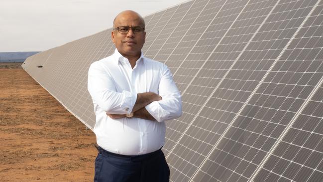 Sanjeev Gupta at his Cultana solar plant test rig