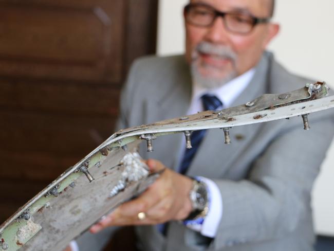 Mr de Abreu said the debris could be a aileron, a flap or an elevator part of the plane. Picture: Adrien Barbier/AFP