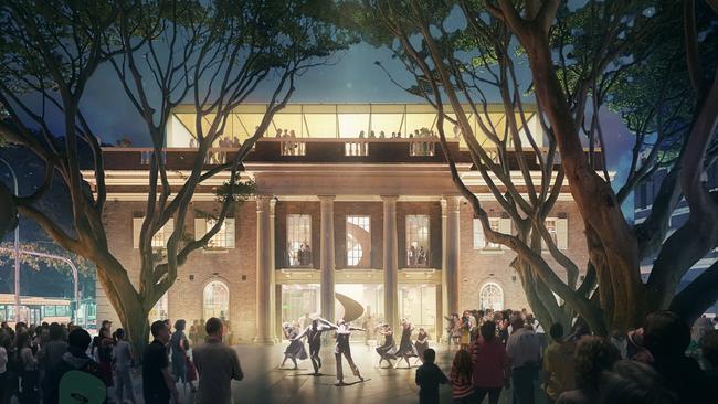 What the Manly Town Hall could have looked like as an entertainment space with a rooftop bar. Artist impression: Joshua Zoeller/CHROFI