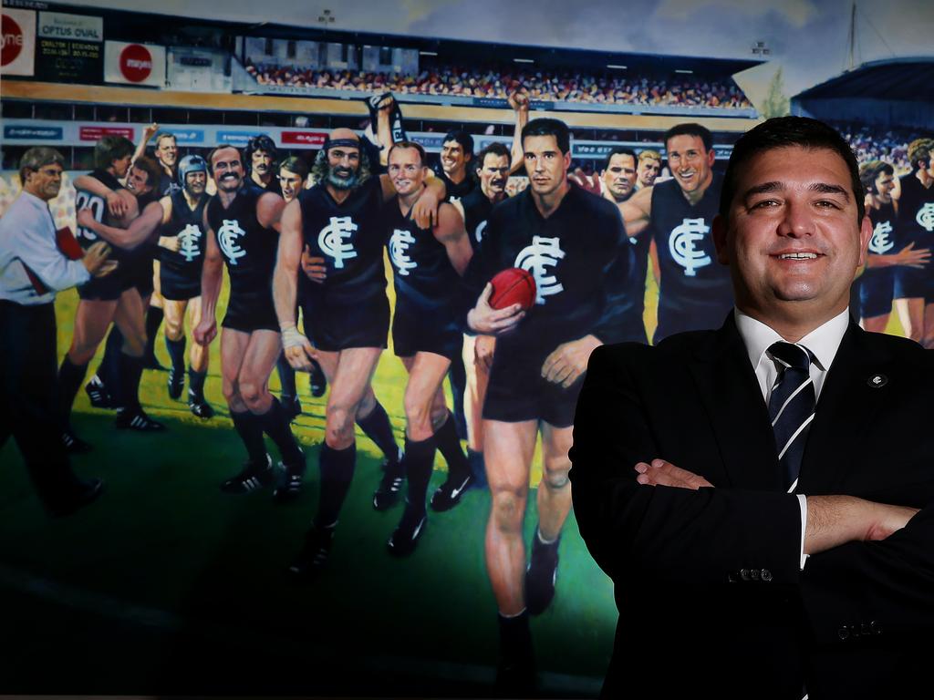 Mark LoGiudice pictured when he took over the top job at Carlton. Picture: Colleen Petch