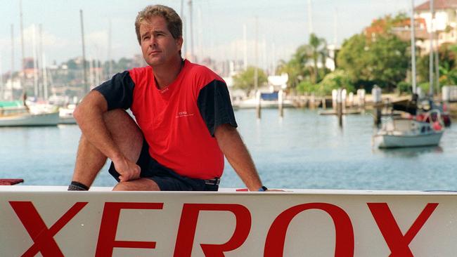 Phil Barnett and his Xerox skiff.