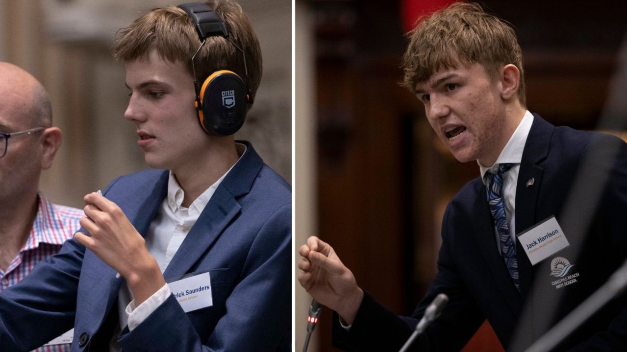 Teen Parliament students tell of personal battles in quest for change