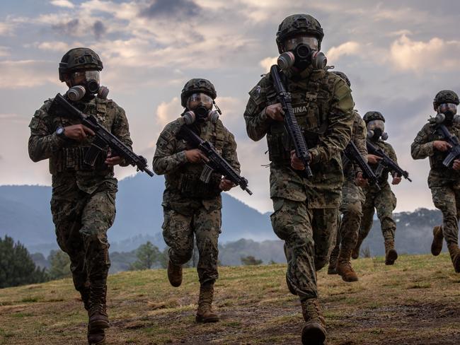 Mexico's special operations forces doing training exercises. Picture: Jason Edwards