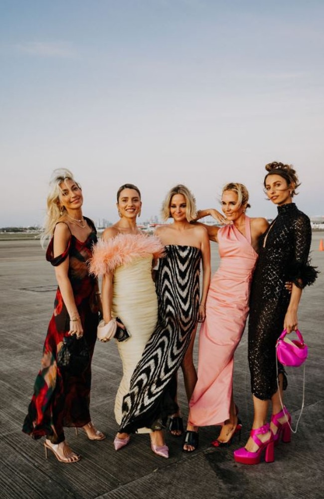 (Left to right): Milly Gattegno, Maxine Wylde, Nadia Fairfax, Pip Edwards and Dominque Elissa. Picture: Sydney Airport