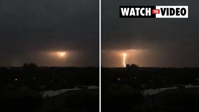 Storms and lightning in Adelaide