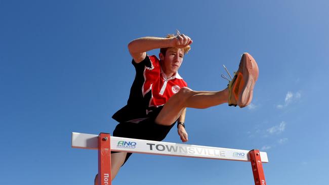 BEST PHOTOGRAPHS 2022. Evan Morgan. Adam Jorgensen, at the Townsville Sports Reserve, has secured a scholarship to travel to the United States and study medicine through his athletics career. Picture: Evan Morgan