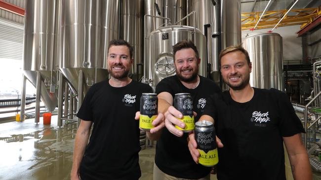 Three years ago Dan Norris (far left) - who founded Black Hops with Michael 