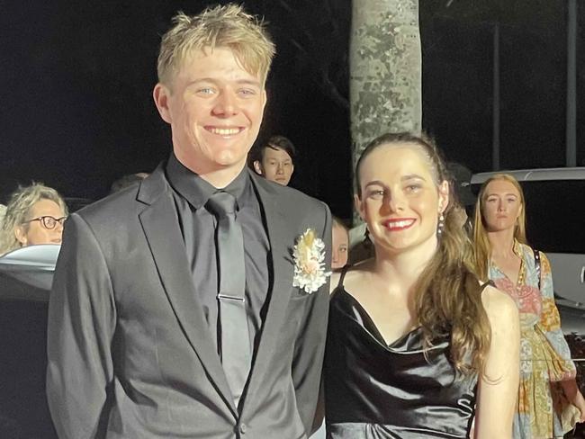 Students on the red carpet of the 2023 Xavier College School Formal at the Hervey Bay Boat Club