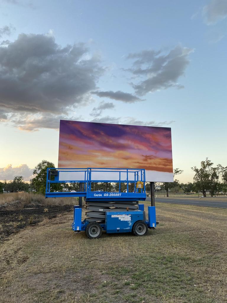 The Monto art trail continues with a welcoming sunset. Photo/DRAPL Art