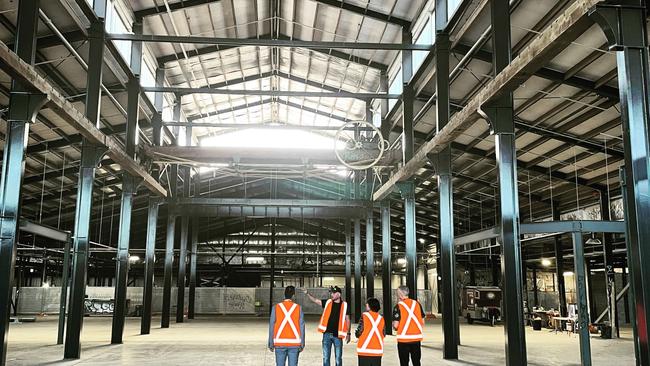 Inside the massive warehouse which has been reinvigorated for local produce markets along the style of New York’s Chelsea Markets.