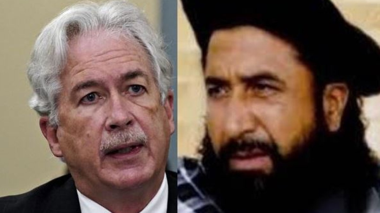 CIA chief William Burns reportedly held secret talks with Taliban leader Mullah Abdul Ghani Baradar, right.