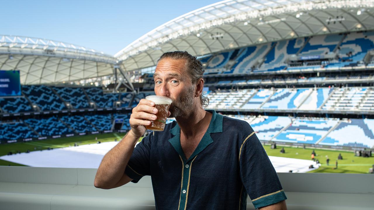 Justin Hemmes has been grilled on the price of beer at the newly refurbished Sydney Football Stadium. Picture: Julian Andrews