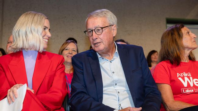Incoming Labor MP for Griffith Renee Coffey and ALP president Wayne Swan. Picture: Jason Edwards