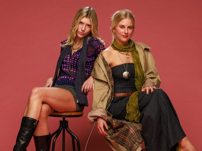 25, May, 2025.(story about the changing style of office fashion wear).Heidi Fricker and Annabelle Street, in Surry Hills, today.Picture: Justin Lloyd.