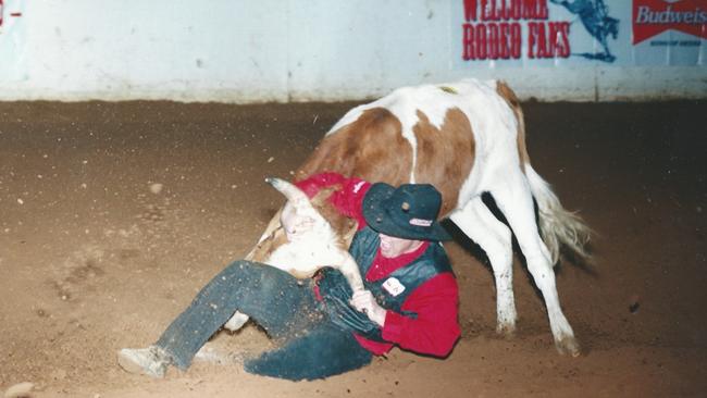 Dean Robinson at the rodeo in the USA.