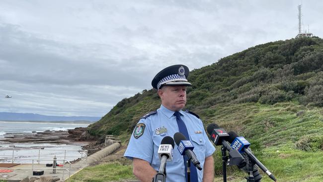 Superintendent Craig Iredale addressing the media on Tuesday. Picture: Dylan Arvela