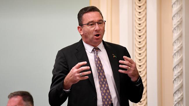 Queensland Minister Seniors and Disability Services Craig Crawford during Question Time at Parliament House. Picture: NCA NewsWire / Dan Peled