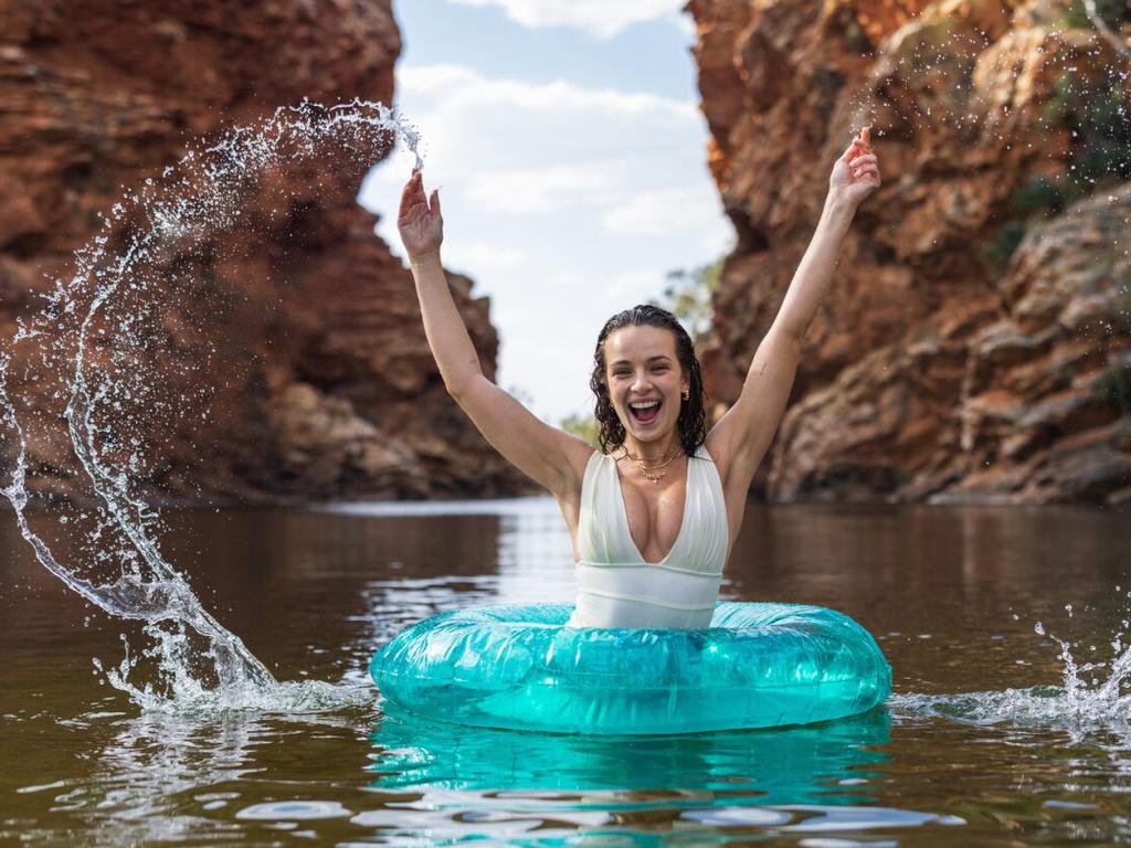 Abbie is the ‘Chief Sensory Officer for Summer in the NT’ to showcase how Aussies can ‘do summer differently’ in the NT. Picture: NT Tourism