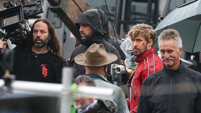 Filming The Fall Guy on the Sydney Harbour Bridge. Picture: Gaye Gerard