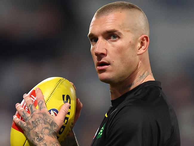 Shrewd business dealings off the field mean Dustin Martin will Martin will collect a hefty pay cheque long after Richmond stops topping up his bank balance. Picture: Getty Images