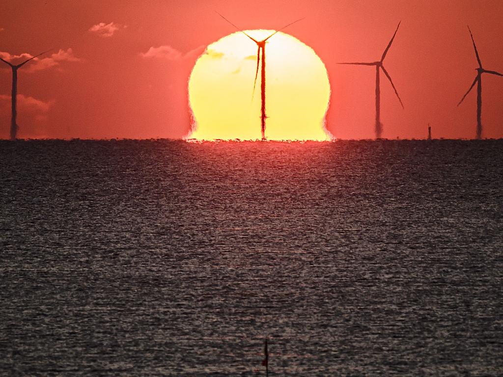 A wind farm off the coast of France