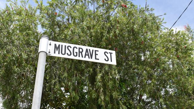 Musgrave St where a teenage driver hit a tree on Tuesday afternoon.