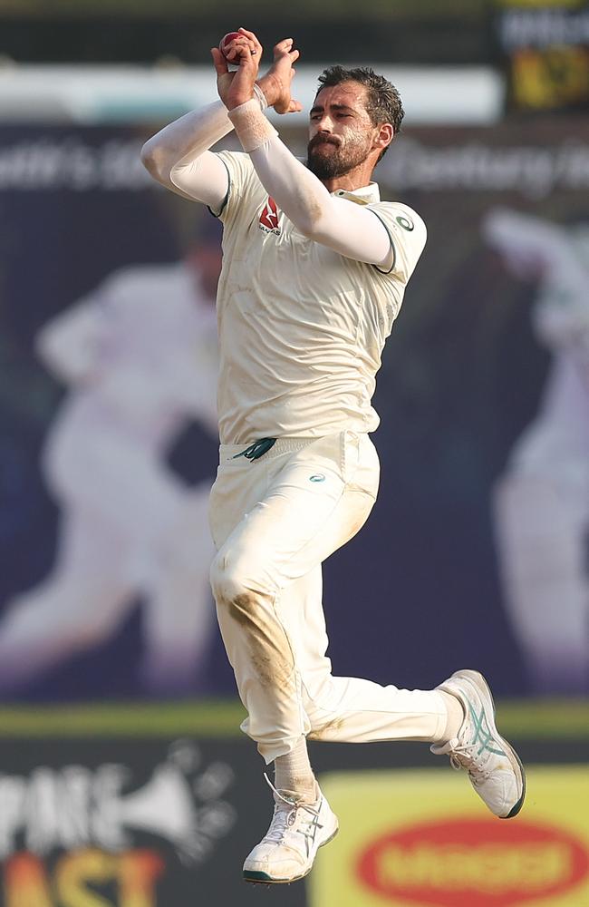 Mitchell Starc finished the day with three wickets. Picture: Getty Images