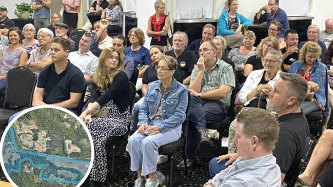 About 150 Redlynch residents and stakeholders voiced strong opposition to a development application seeking preliminary approval to change a rural zone area to an industrial zone, at the Red Beret Hotel on Monday night.