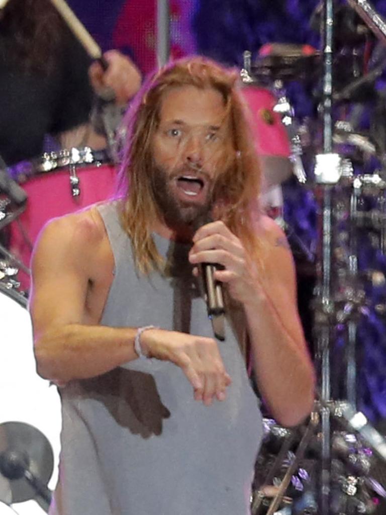 Hawkins on stage in March, just days before his death. Picture: AFP