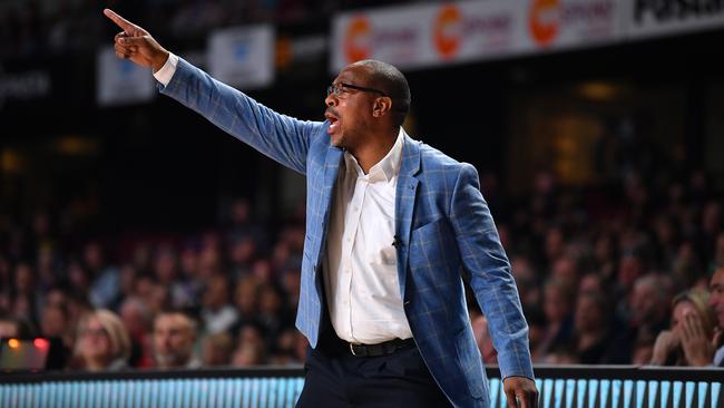 Adelaide 36ers coach Joey Wright got the response he asked of his players in the three-point home triumph over Perth Wildcats. Picture: Mark Brake/Getty Images