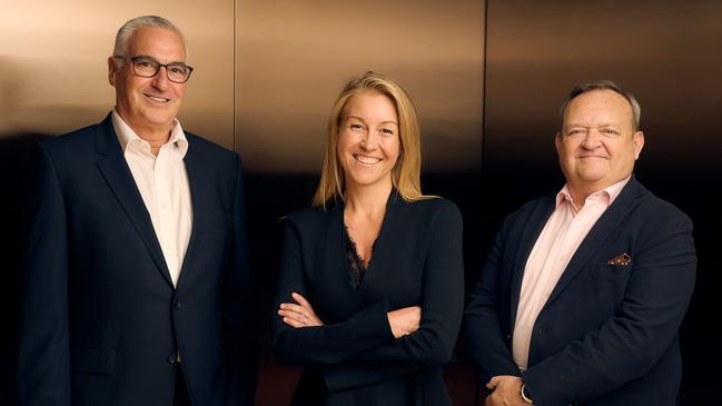 Olivia Wirth replaces Myer chair Ari Mervis, left, and CEO John King, right. Picture: Eugene Hyland