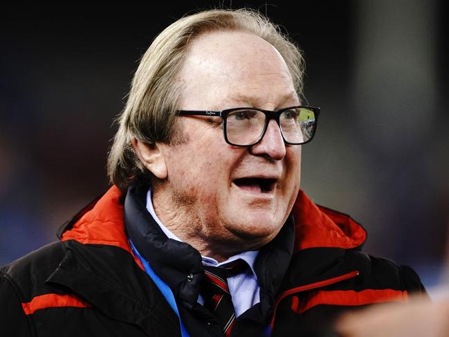 Former Essendon Bombers coach Kevin Sheedy coaches a Legends match before the Round 21 AFL match between the Essendon Bombers and the Western Bulldogs at Marvel Stadium in Melbourne, Saturday, August 10, 2019. (AAP Image/Michael Dodge) NO ARCHIVING, EDITORIAL USE ONLY