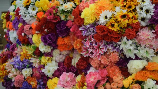 Silly Solly's wall of flowers.