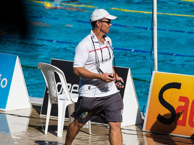 The Sunday Telegraph. Must Credit Ariel Guevara. Pictures taken at the Brazilian Junior Swimming Championships at the Fluminense Club in Rio of Swimming Coach Scott Volker.