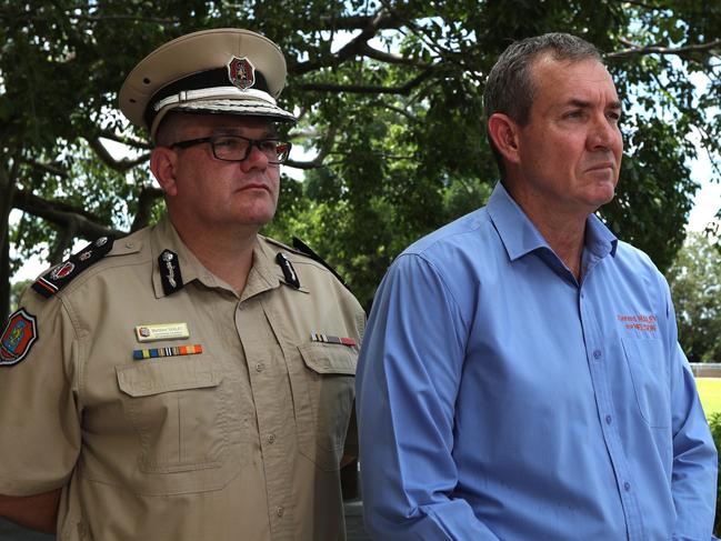 Corrections Commissioner Matthew Varley and Deputy Chief Minister Gerard Maley on Monday December 30. Picture: Zizi Averill