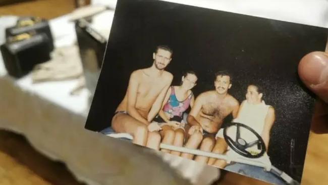 A photo of Syrian President Bashar al-Assad in a tiny swimsuit was reportedly found inside his palace in Aleppo. Picture: X