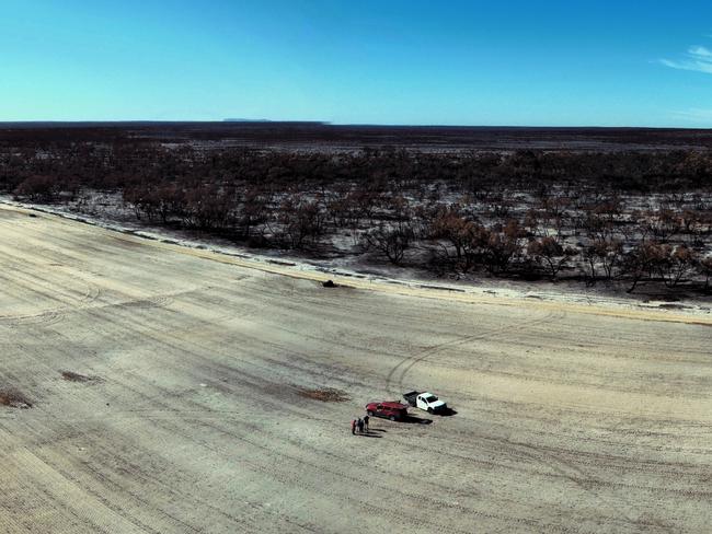 The Clark's family farm following the Little Desert National Park fire. Picture: Supplied