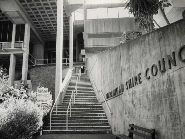 The “brutalist” Dee Why Civic Centre in the 1980s. Photo: Northern Beaches Library